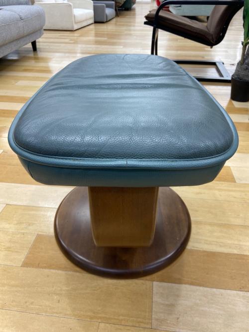 karimoku (カリモク) オットマン グリーン 71 総革