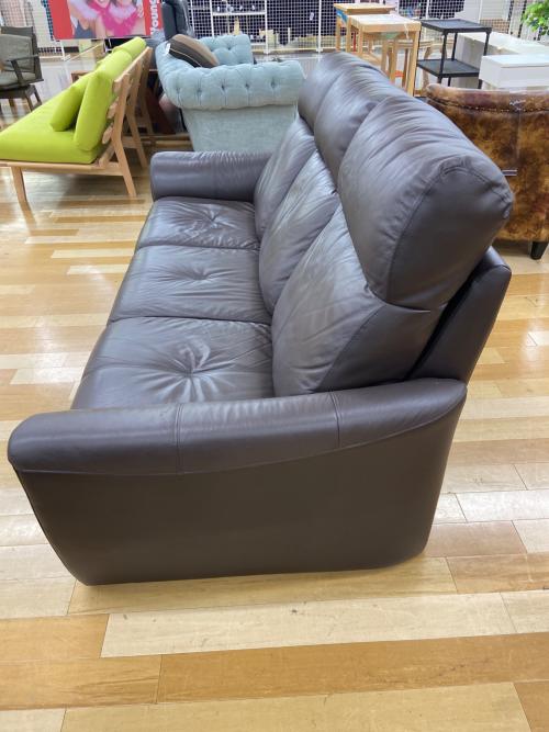 3人掛けソファー ブラウン 152