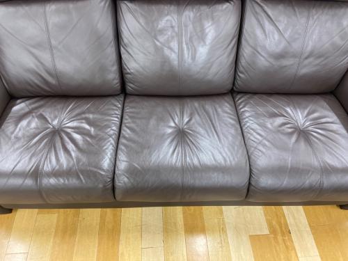 3人掛けソファー ブラウン 152