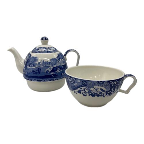 spode (スポード) ティーフォーワン ブルー×ホワイト  ブルーイタリアン