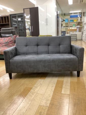 2人掛けソファー グレー 7 合皮