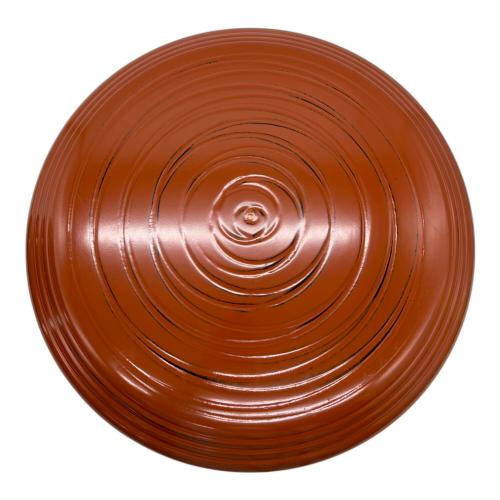 象彦 (ゾウヒコ) 丸盆 ブラウン 直径45cm  根来ロクロ目