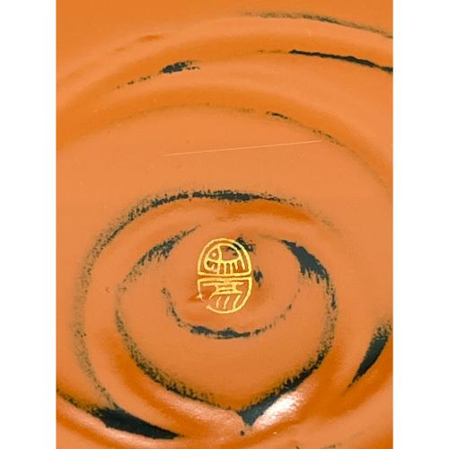 象彦 (ゾウヒコ) 丸盆 ブラウン 直径45cm  根来ロクロ目