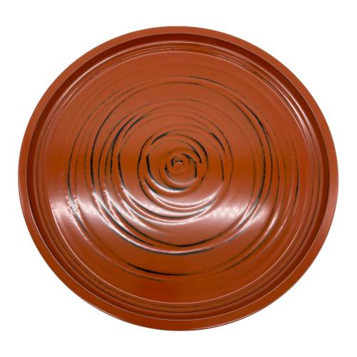 象彦 (ゾウヒコ) 丸盆 直径30cm 根来ロクロ目 中サイズ ▲