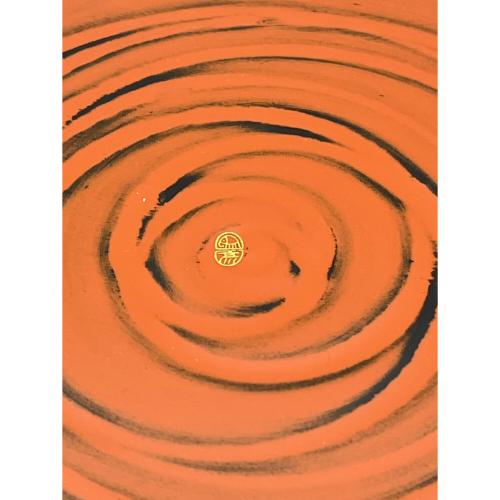 象彦 (ゾウヒコ) 丸盆 直径30cm 根来ロクロ目 中サイズ ▲