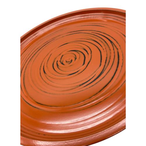 ※新品未使用、お買い得です！　高級！象彦の丸盆 新品 象彦 丸盆 木製漆器 亀甲松 トレイ - メルカリ