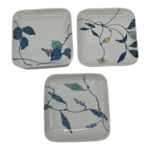 橘吉 (タチキチ) 取分け揃え ホワイト×グリーン はなぞめ 小皿5P 大皿1P