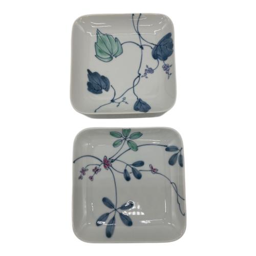 橘吉 (タチキチ) 取分け揃え ホワイト×グリーン はなぞめ 小皿5P 大皿1P