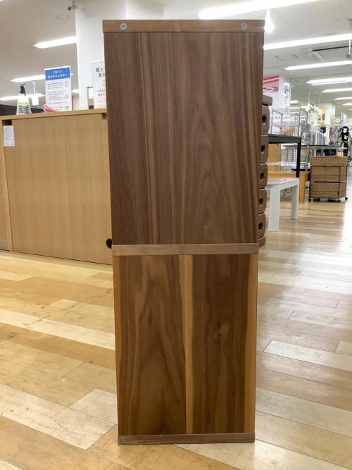 無印良品 (ムジルシリョウヒン) スタッキングシェルフ ブラウン 192 収納付き ウォールナット