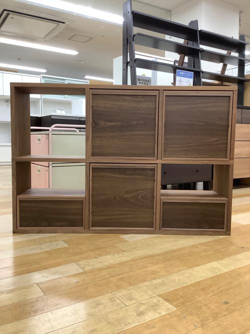 無印良品 (ムジルシリョウヒン) スタッキングシェルフ ブラウン 192 収納付き ウォールナット