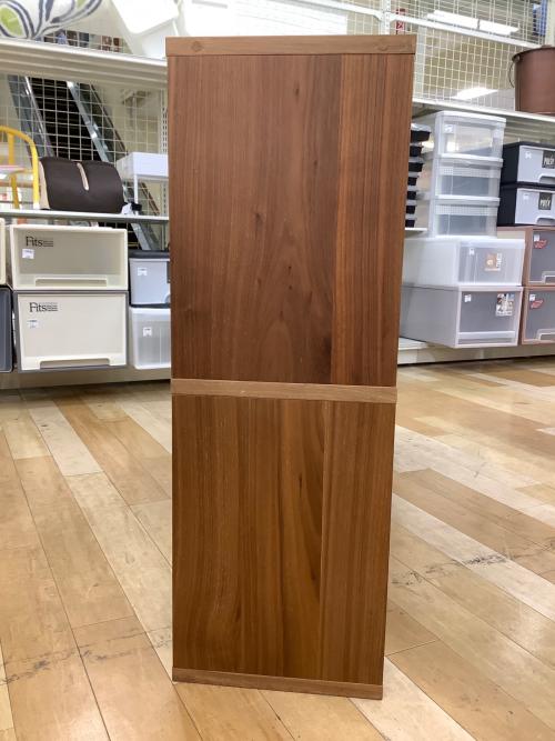 無印良品 (ムジルシリョウヒン) スタッキングシェルフ ブラウン 192 収納付き ウォールナット