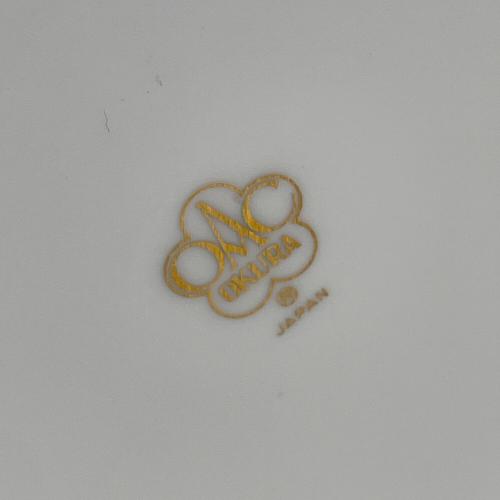 大倉陶園 (オオクラトウエン) 花瓶 金蝕バラ ホワイト×ゴールド 28㎝ ▲