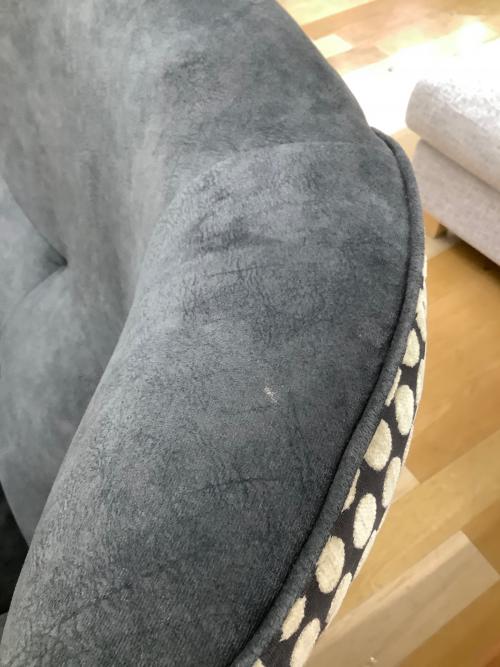 徳田家具 モダンベーシック1回転ソファー グレー×ホワイト アサヒ