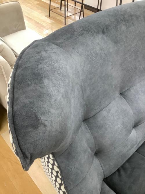 徳田家具 モダンベーシック1回転ソファー グレー×ホワイト アサヒ