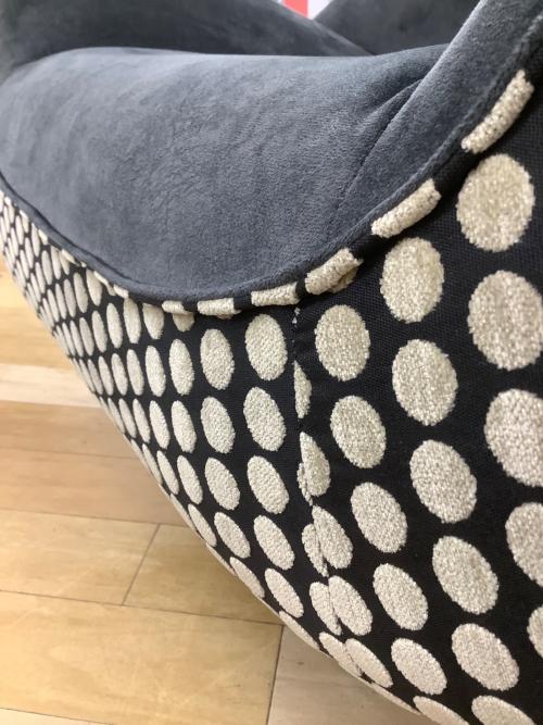 徳田家具 モダンベーシック1回転ソファー グレー×ホワイト アサヒ