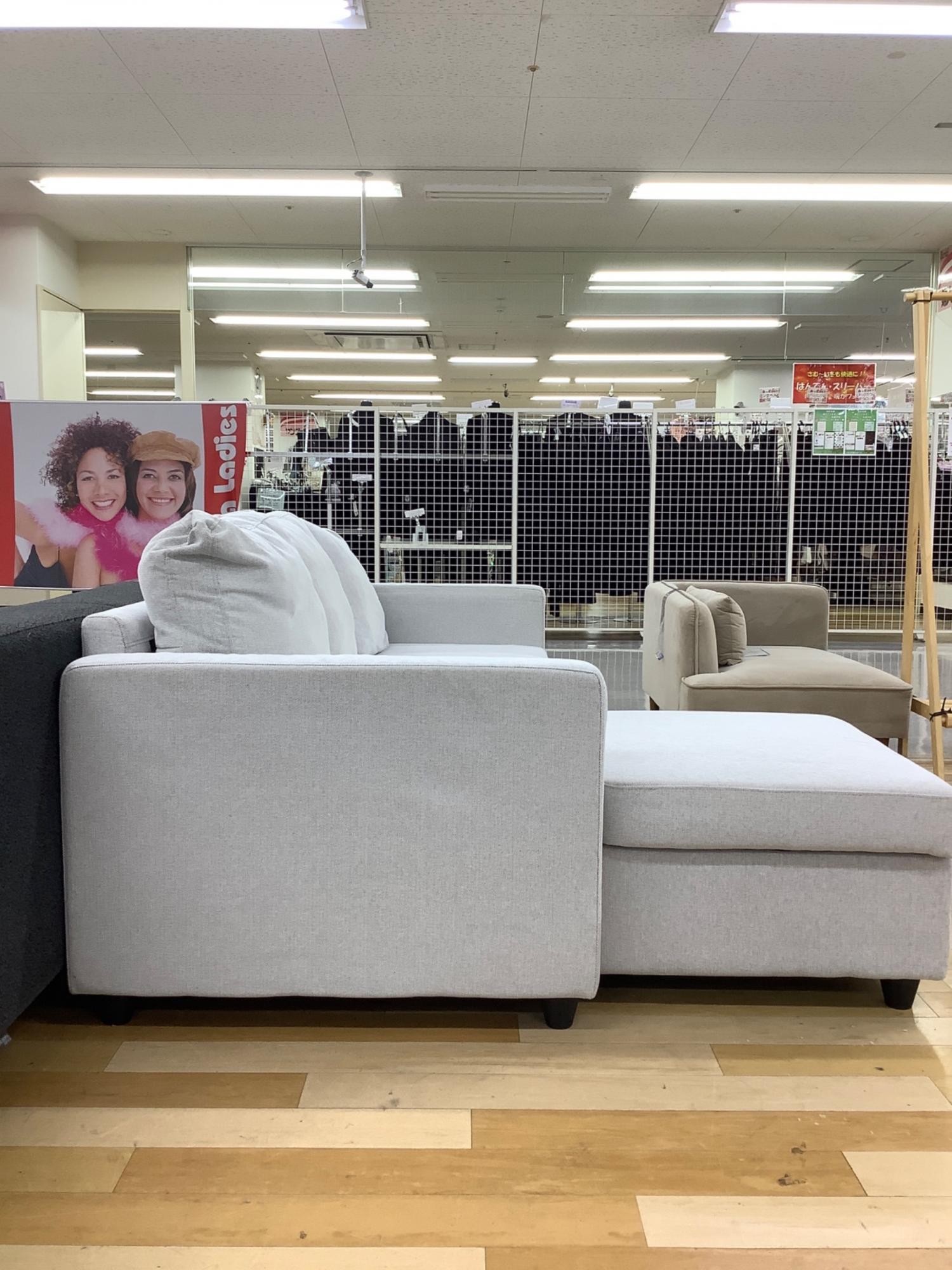 ニトリ カウチソファー グレー 266 3人掛け ファブリック ノアーク