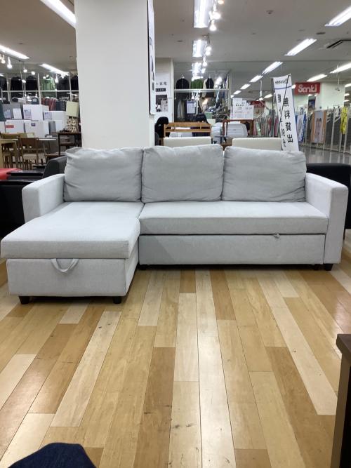 ニトリ カウチソファー グレー 266 3人掛け ファブリック ノアーク