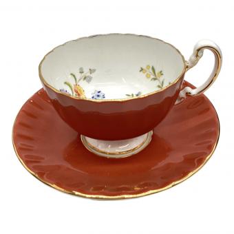 Aynsley (エインズレイ) カップ&ソーサー レッド ▲ コテージガーデン