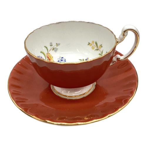 Aynsley (エインズレイ) カップ&ソーサー レッド ▲ コテージガーデン
