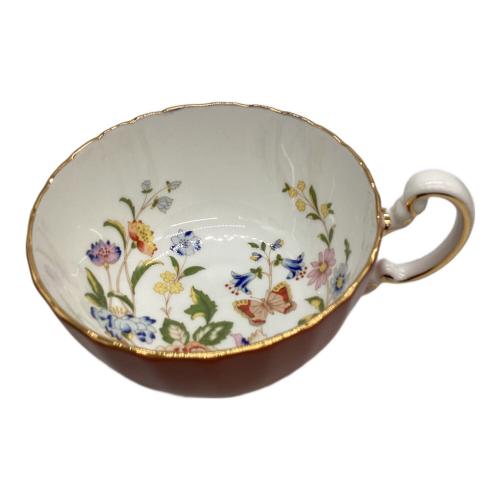 Aynsley (エインズレイ) カップ&ソーサー レッド ▲ コテージガーデン