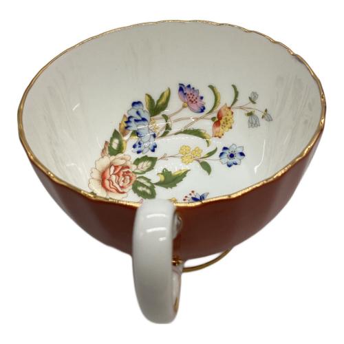 Aynsley (エインズレイ) カップ&ソーサー レッド ▲ コテージガーデン