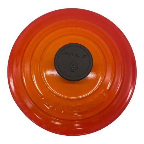 LE CREUSET (ルクルーゼ) 両手鍋 18cm オレンジ ココット・ロンド