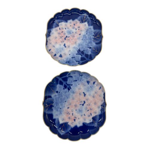深川製磁 (フカガワセイジ) 皿揃え あじさい