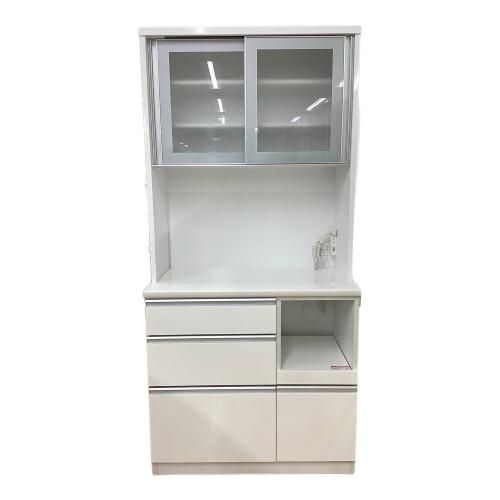 ニトリ　レンジボード スライド扉 ホワイト