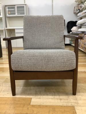 ニトリ 1人掛けソファー 205 ベージュ×ブラウン マイス