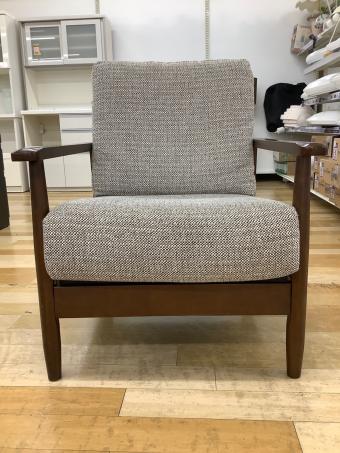 ニトリ 1人掛けソファー 205 ベージュ×ブラウン マイス