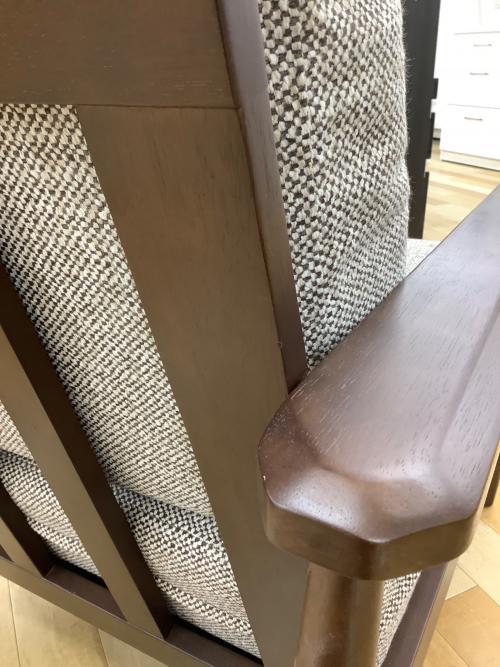 ニトリ 1人掛けソファー 205 ベージュ×ブラウン マイス