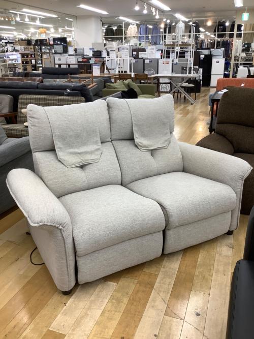 ニトリ 電動リクライニングソファー 304 ライトグレー ピュール