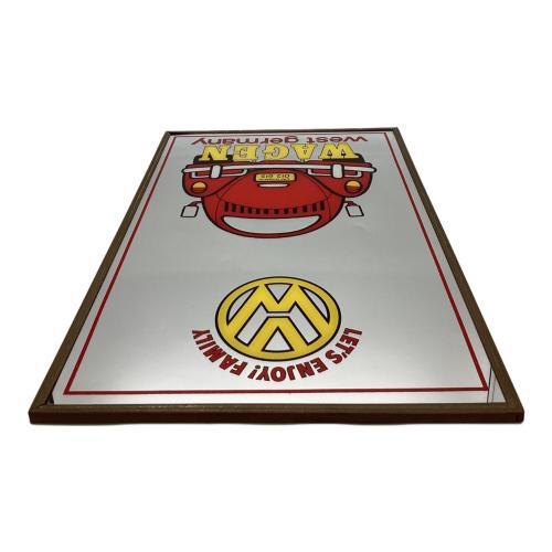 VOLKSWAGEN (フォルクスワーゲン) 鏡 壁掛け レッド×イエロー