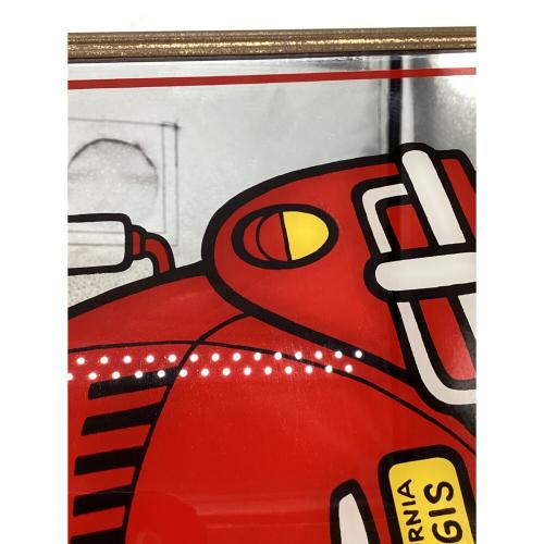 VOLKSWAGEN (フォルクスワーゲン) 鏡 壁掛け レッド×イエロー