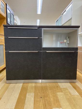 綾野製作所(AYANO) (アヤノセイサクショ) キッチンカウンター モイス加工 ソフトクローズ 幅:約120㎝ ブラック PROSIT