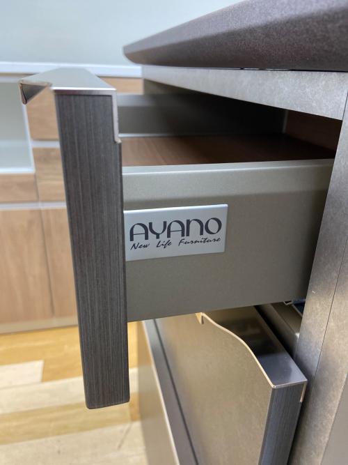 綾野製作所(AYANO) (アヤノセイサクショ) キッチンカウンター モイス加工 ソフトクローズ 幅:約120㎝ ブラック PROSIT