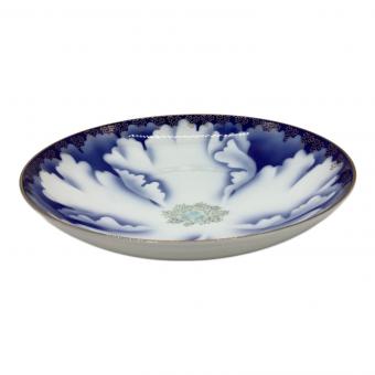 深川製磁 (フカガワセイジ) 平鉢 ▲ 牡丹金