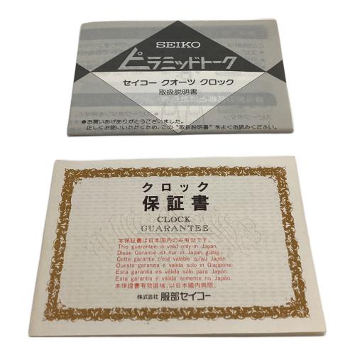 SEIKO (セイコー) 置時計 DA587G ピラミッドトーク クオーツクロック 箱・保証書付き