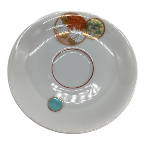 深川製磁 (フカガワセイジ) カップ&ソーサー ▲ グリーン 寿赤絵