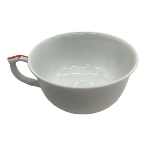 深川製磁 (フカガワセイジ) カップ&ソーサー ▲ グリーン 寿赤絵