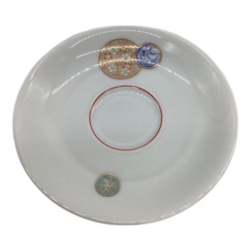 深川製磁 (フカガワセイジ) カップ&ソーサー ▲ グリーン 寿赤絵