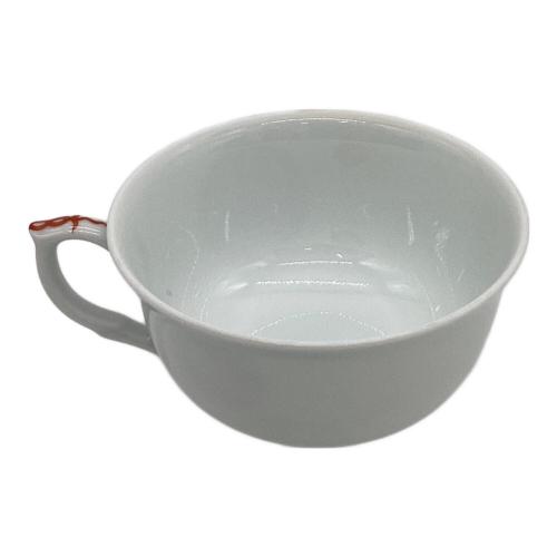 深川製磁 (フカガワセイジ) カップ&ソーサー ▲ オレンジ 寿赤絵