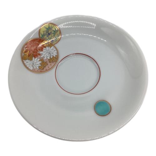 深川製磁 (フカガワセイジ) カップ&ソーサー ▲ オレンジ 寿赤絵