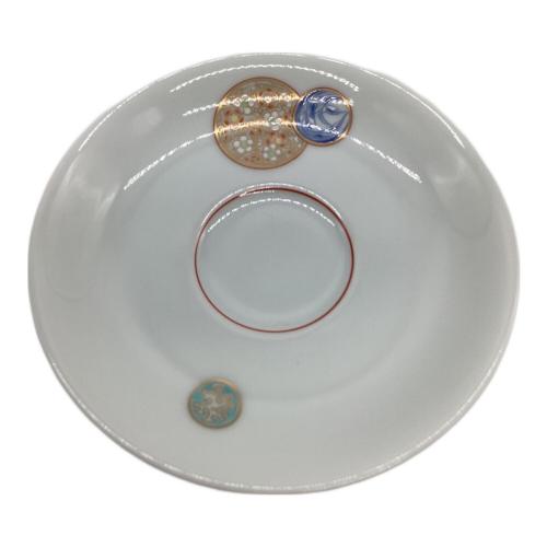 深川製磁 (フカガワセイジ) カップ&ソーサー ▲ オレンジ 寿赤絵