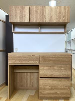 LOWYA (ロウヤ) キッチンボード 110 ナチュラル×ホワイト