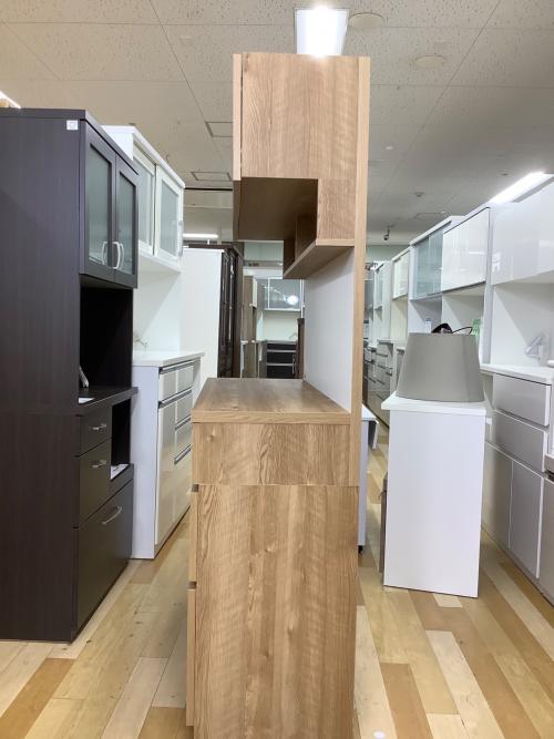 LOWYA (ロウヤ) キッチンボード 110 ナチュラル×ホワイト