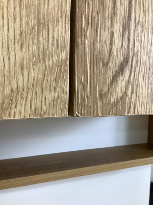 LOWYA (ロウヤ) キッチンボード 110 ナチュラル×ホワイト