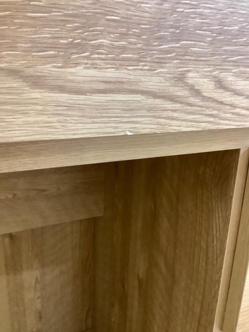 LOWYA (ロウヤ) キッチンボード 110 ナチュラル×ホワイト