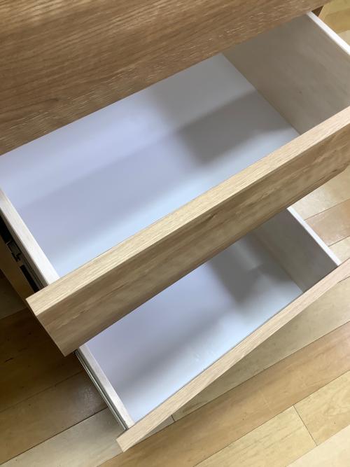 LOWYA (ロウヤ) キッチンボード 110 ナチュラル×ホワイト