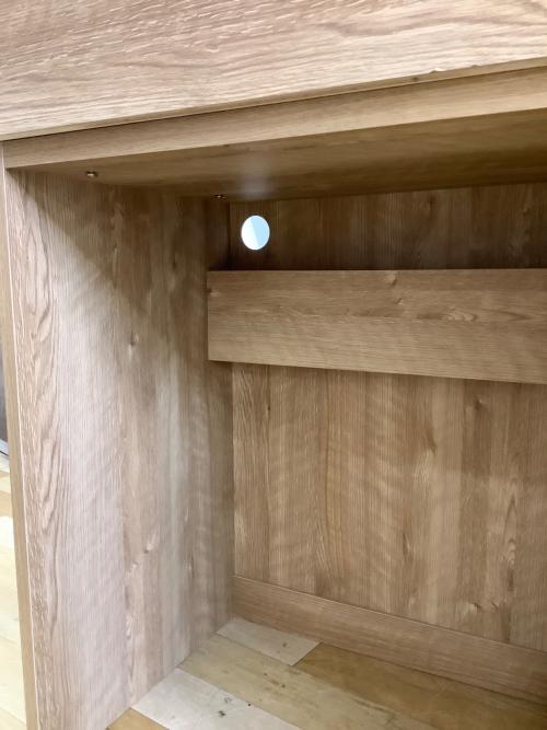 LOWYA (ロウヤ) キッチンボード 110 ナチュラル×ホワイト